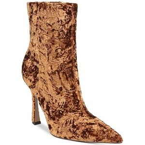 New SAM EDELMAN ELLA crushed velvet pointy toe ankle booties in bronze gold 8.5‎
